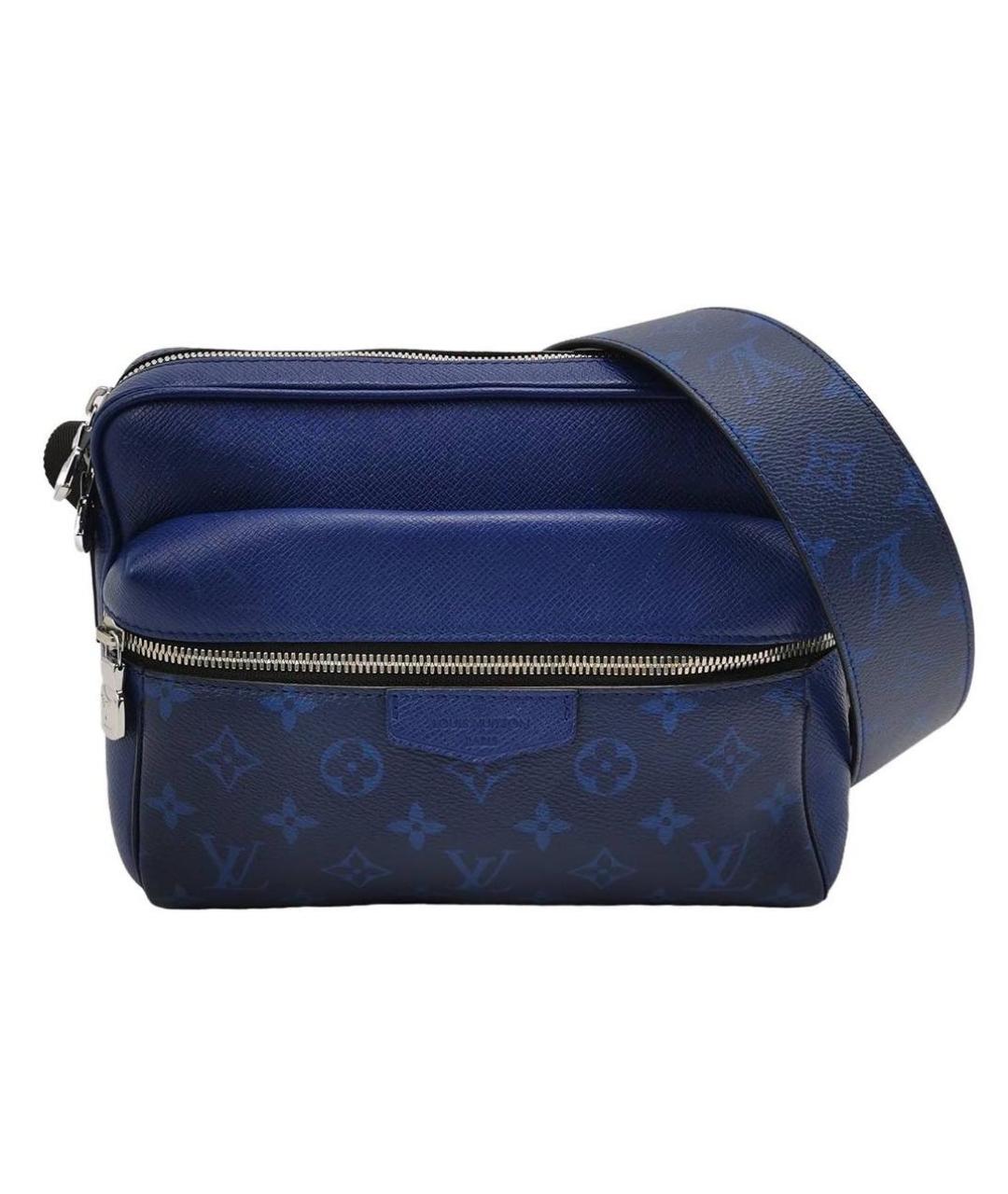 LOUIS VUITTON Темно-синяя кожаная сумка на плечо, фото 9