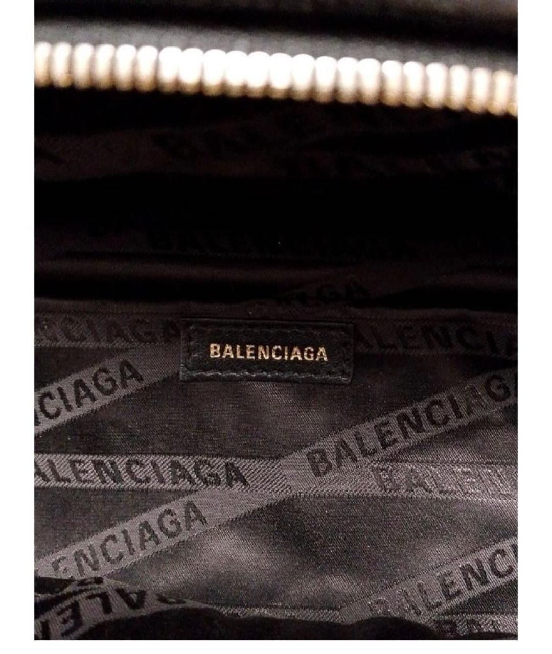 BALENCIAGA Черная кожаная поясная сумка, фото 7