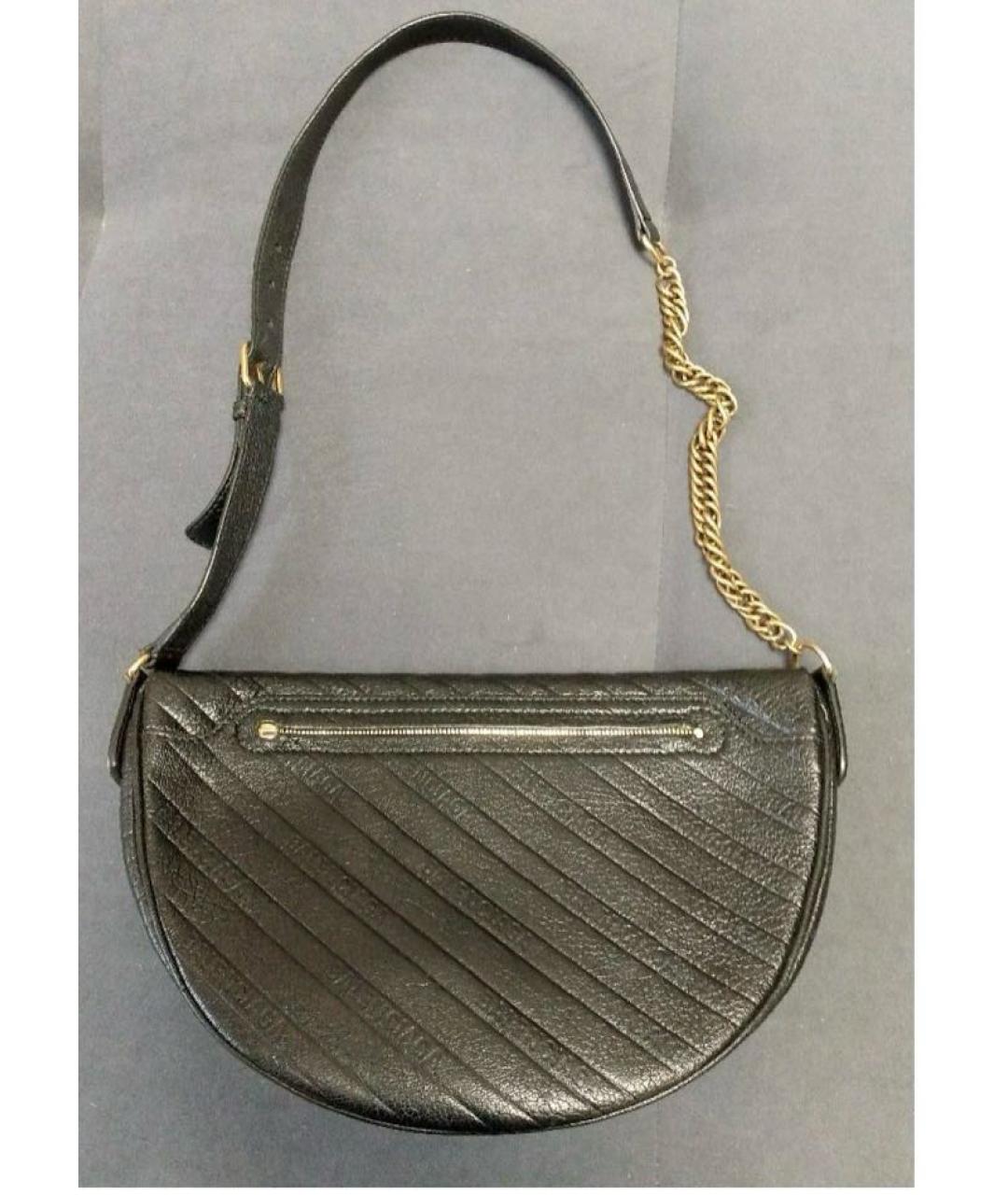 BALENCIAGA Черная кожаная поясная сумка, фото 3