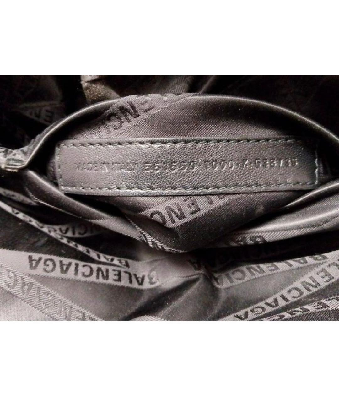 BALENCIAGA Черная кожаная поясная сумка, фото 5