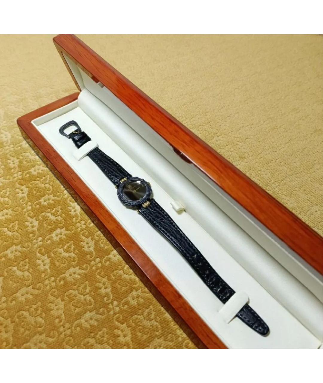 CARRERA Y CARRERA Черные часы из желтого золота, фото 7