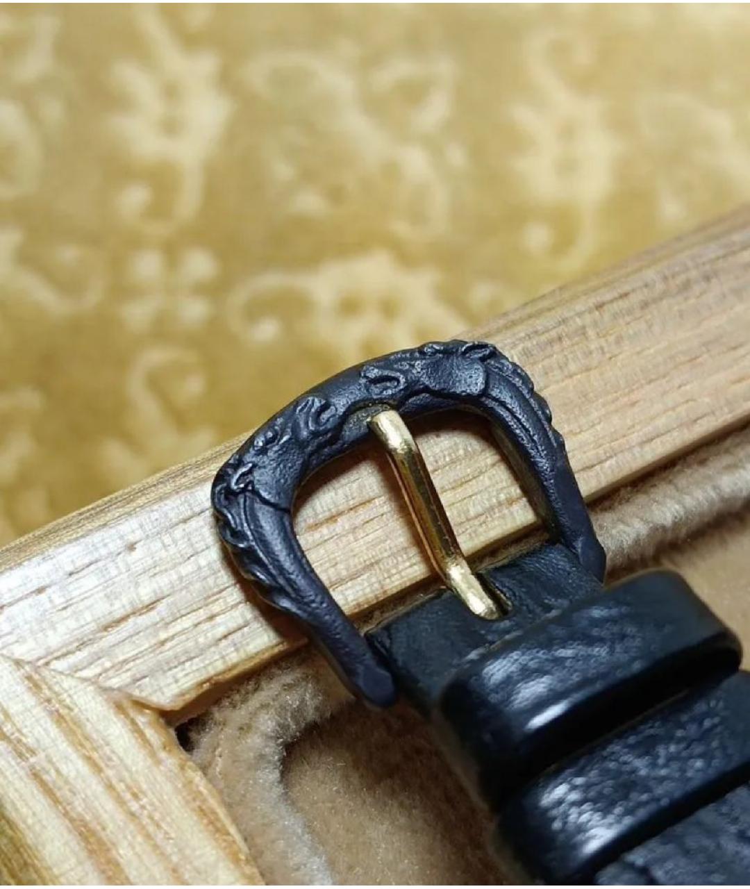 CARRERA Y CARRERA Черные часы из желтого золота, фото 6