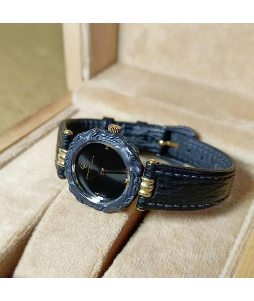 CARRERA Y CARRERA Черные часы из желтого золота, фото 3