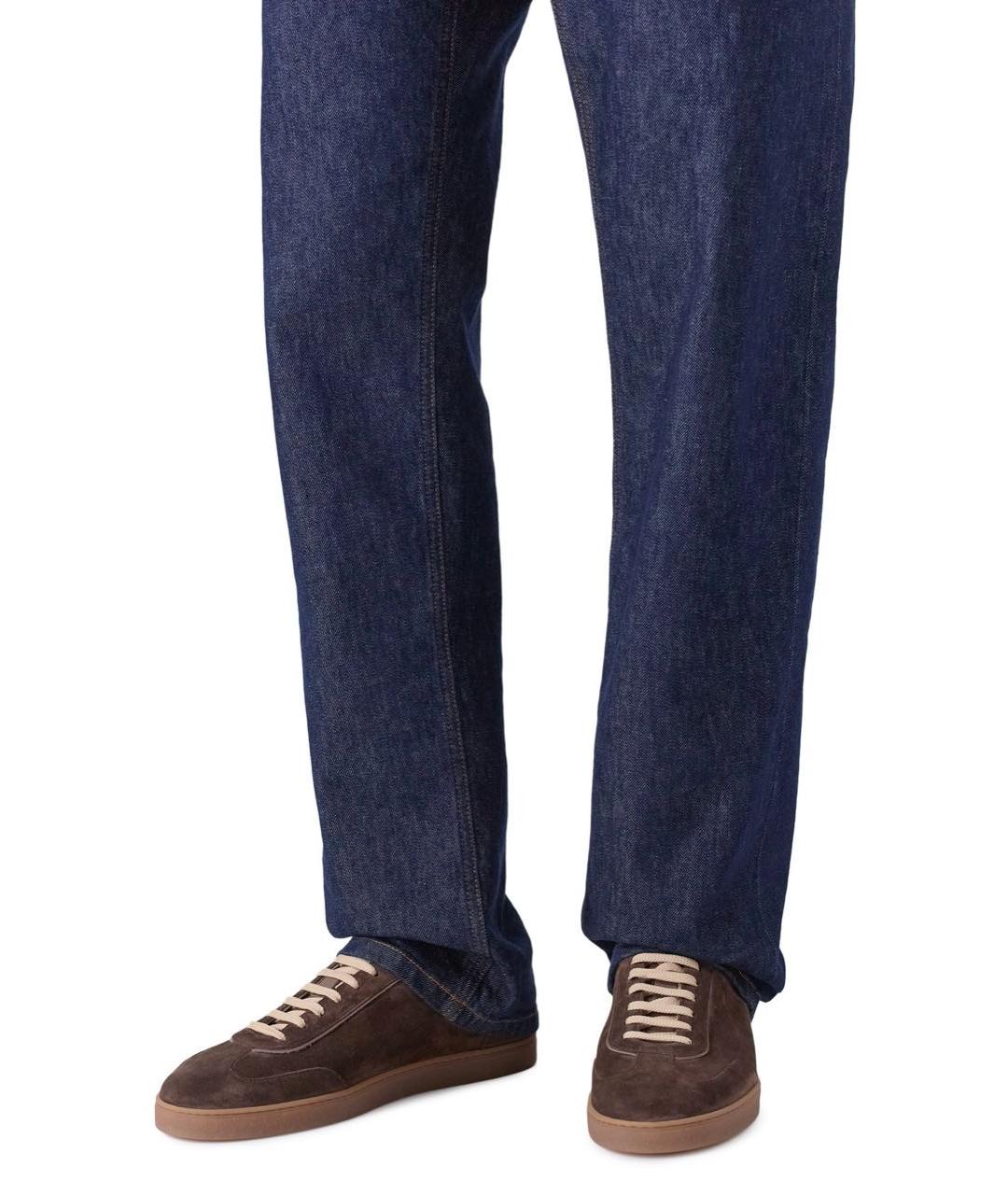 BRUNELLO CUCINELLI Коричневые замшевые низкие кроссовки / кеды, фото 4