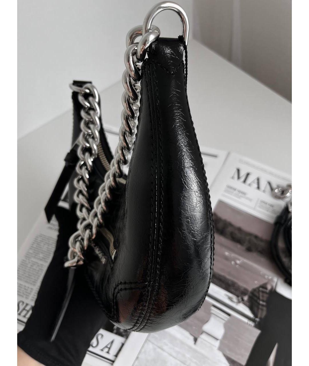 MARC JACOBS Черная кожаная сумка через плечо, фото 5