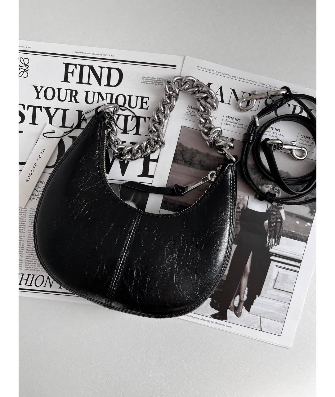 MARC JACOBS Черная кожаная сумка через плечо, фото 3