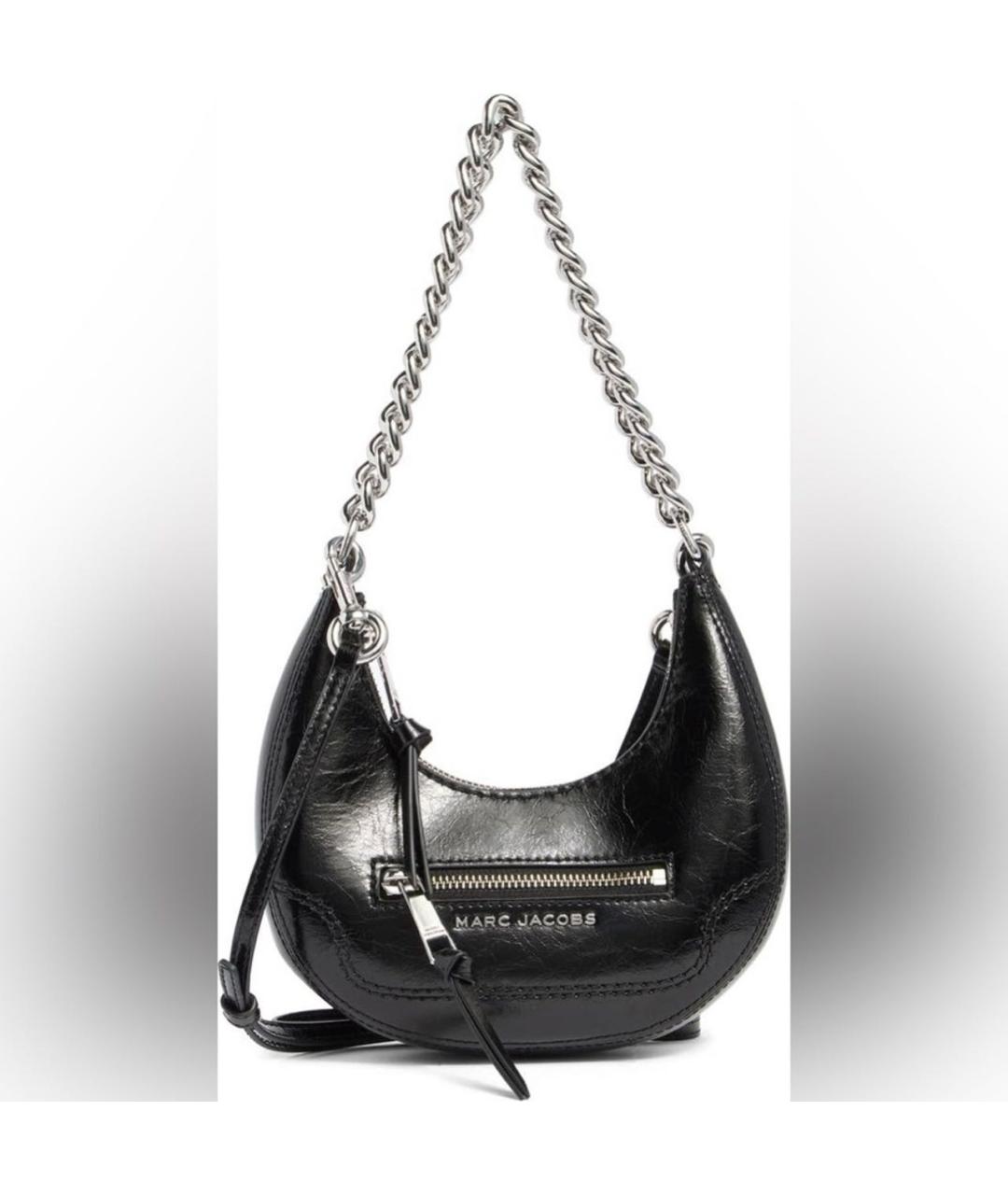 MARC JACOBS Черная кожаная сумка через плечо, фото 7