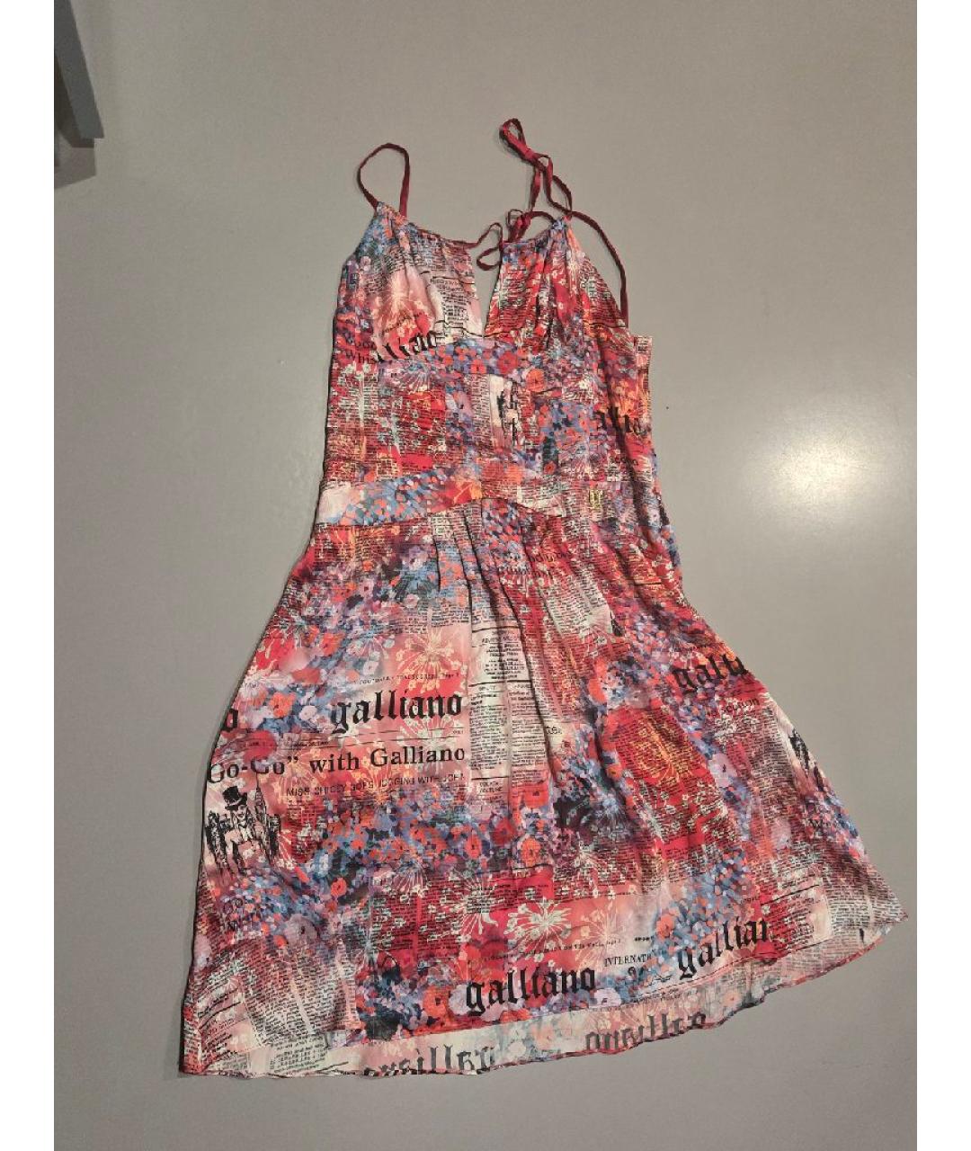 JOHN GALLIANO Розовый шелковый сарафан, фото 8