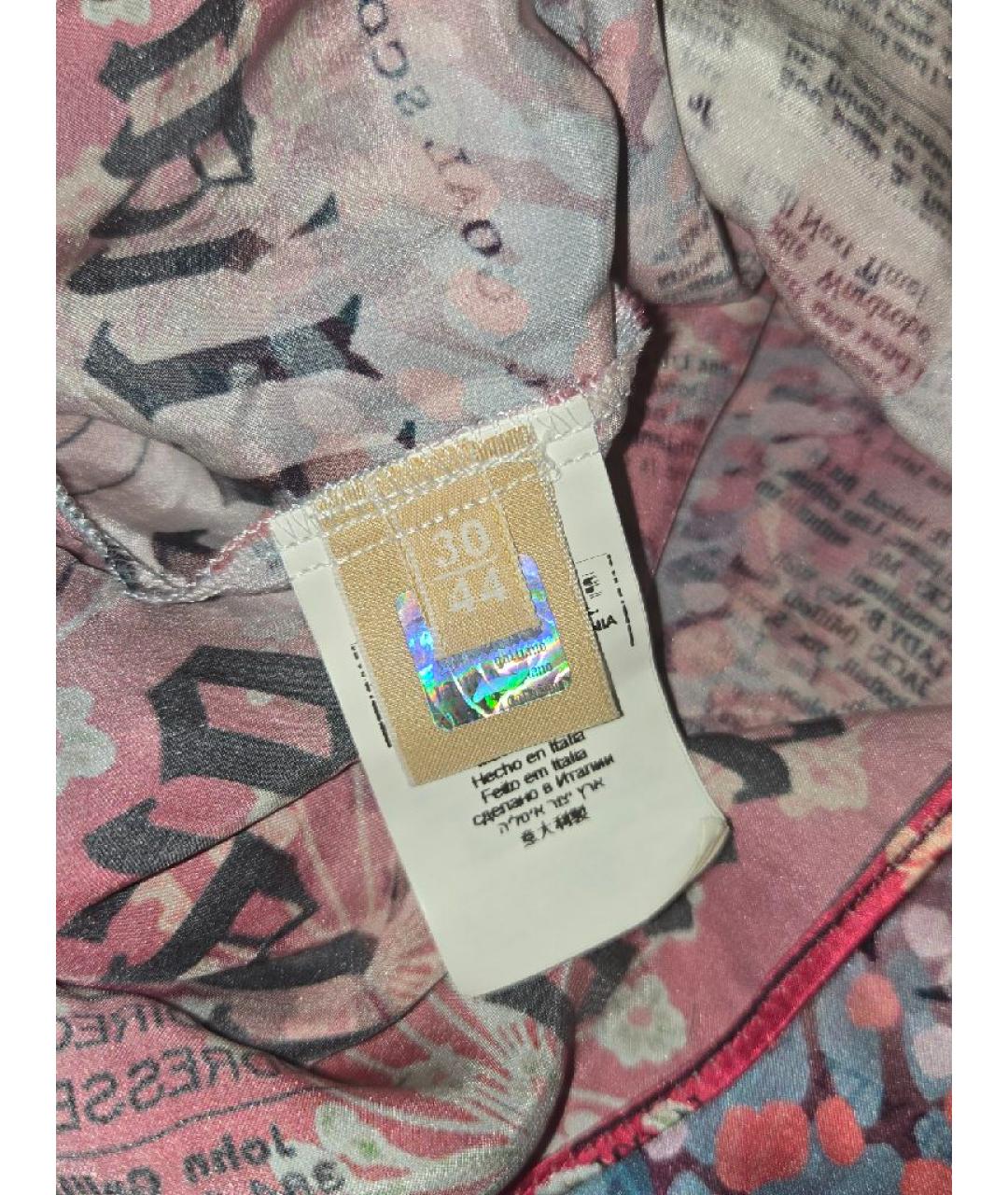 JOHN GALLIANO Розовый шелковый сарафан, фото 6