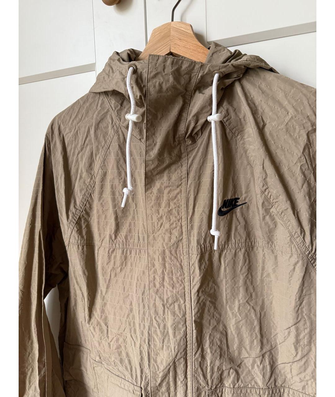 NIKE Бежевая полиэстеровая куртка, фото 5
