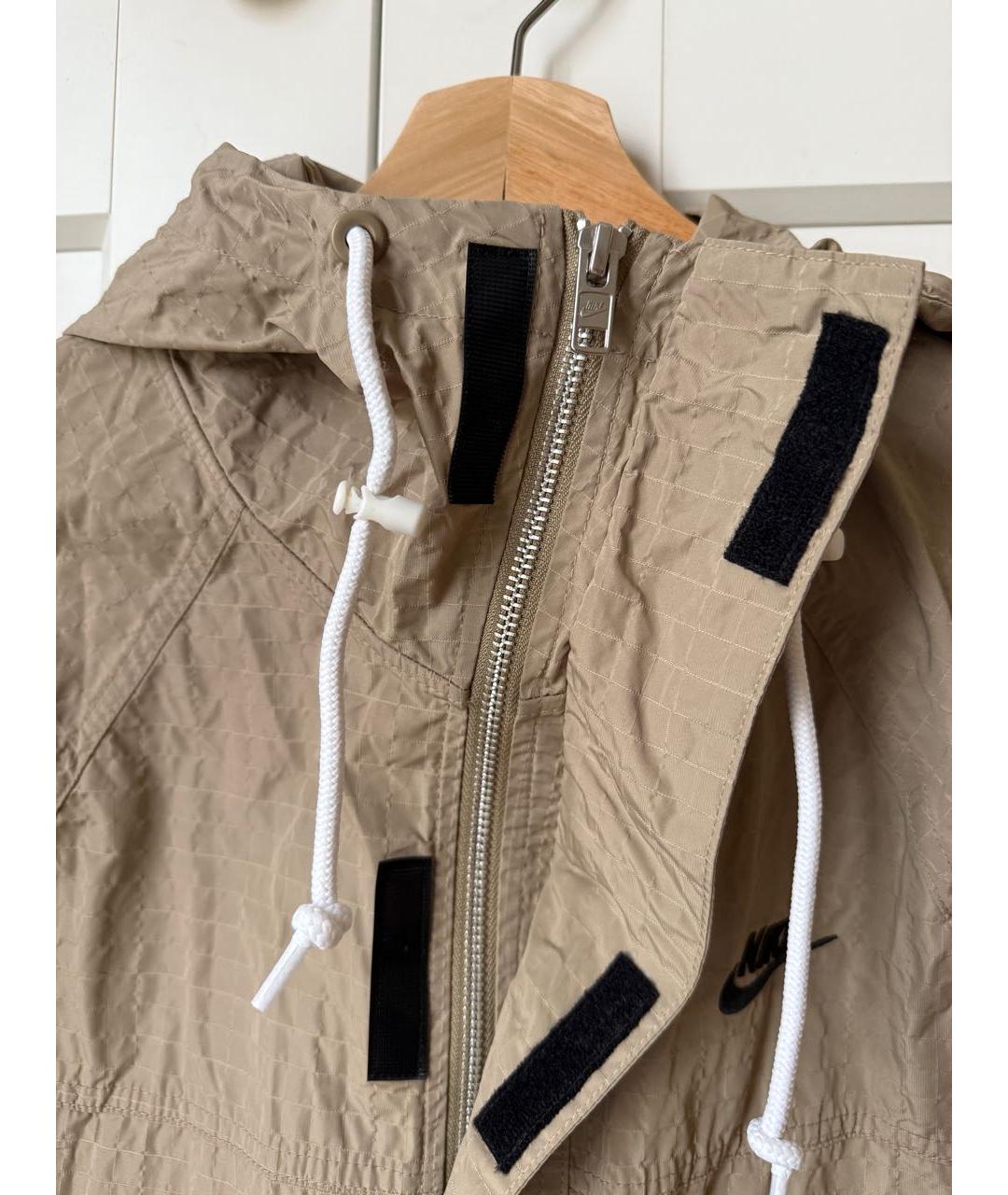 NIKE Бежевая полиэстеровая куртка, фото 4