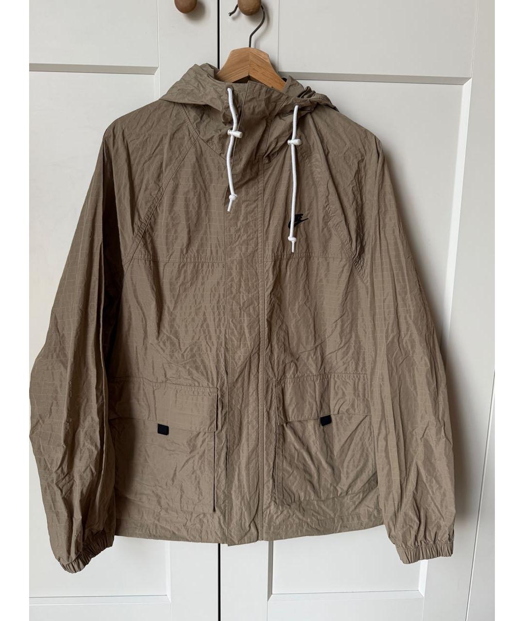 NIKE Бежевая полиэстеровая куртка, фото 7