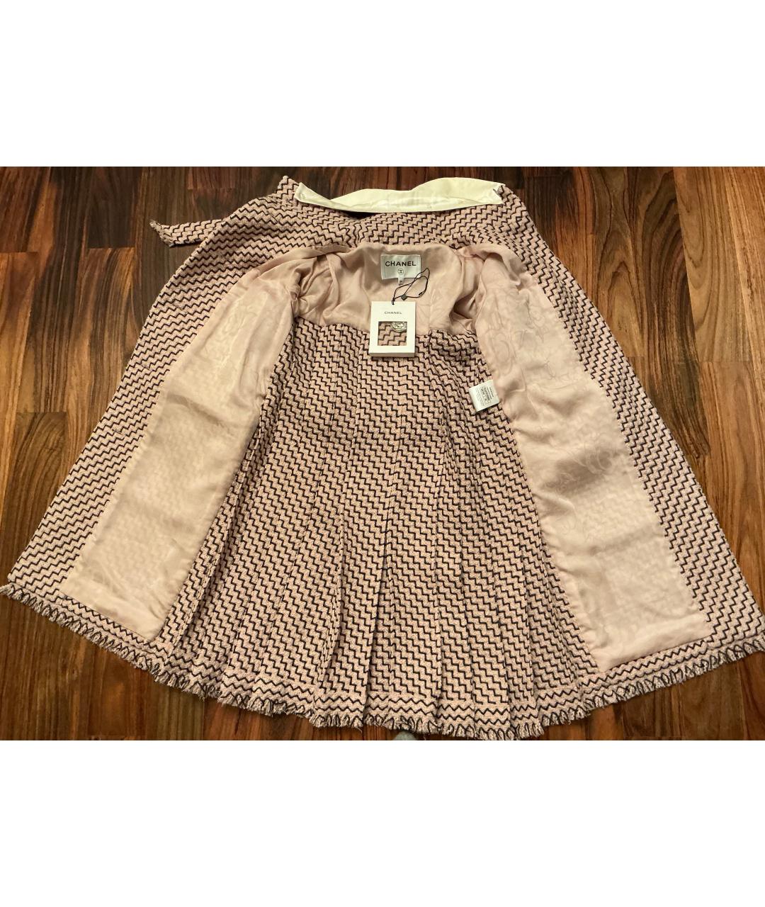 CHANEL Розовое твидовое пальто, фото 4