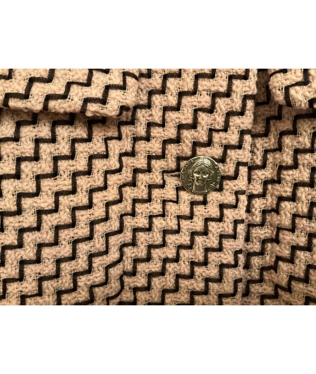 CHANEL Розовое твидовое пальто, фото 3