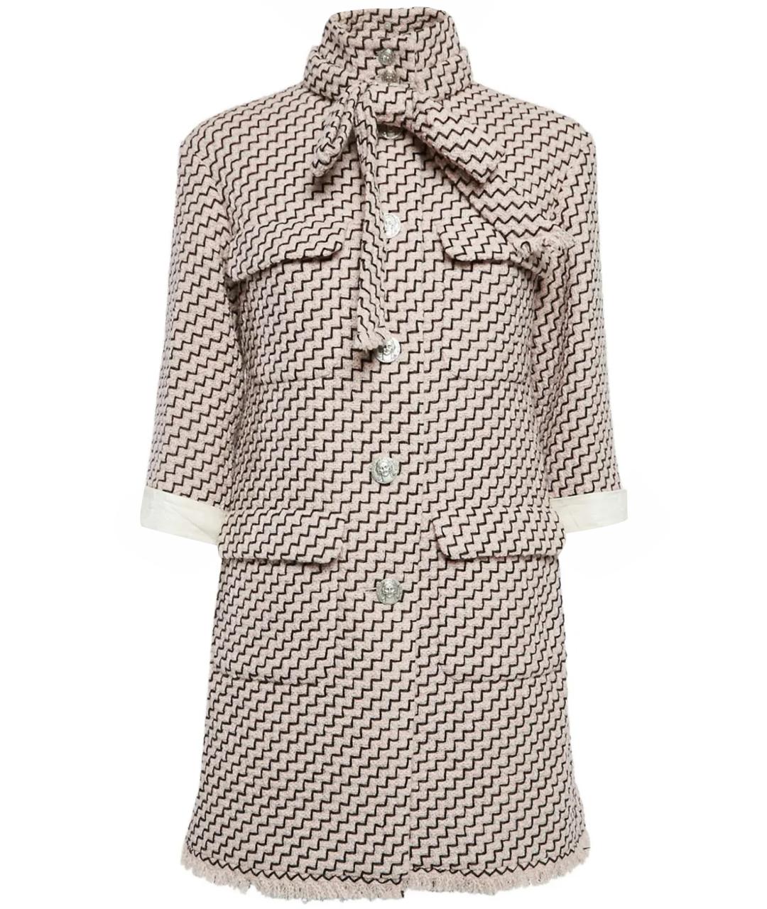 CHANEL Розовое твидовое пальто, фото 1