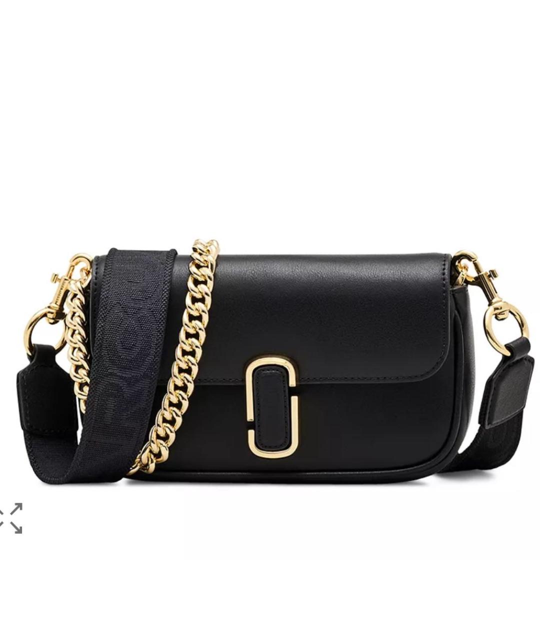 MARC JACOBS Черная кожаная сумка через плечо, фото 4