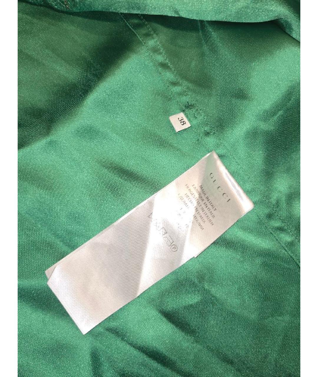 GUCCI Зеленая ацетатная рубашка, фото 5