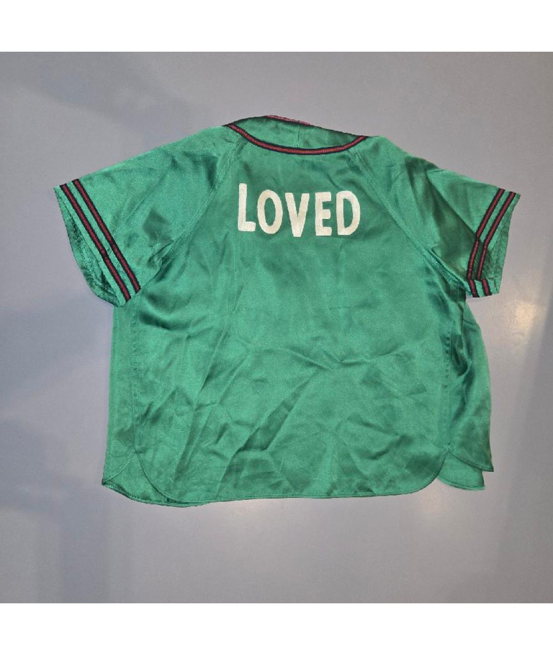 GUCCI Зеленая ацетатная рубашка, фото 4