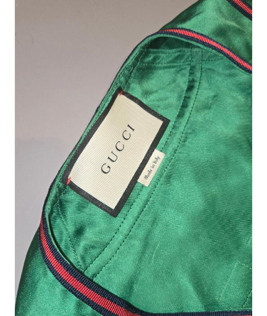 GUCCI Зеленая ацетатная рубашка, фото 2