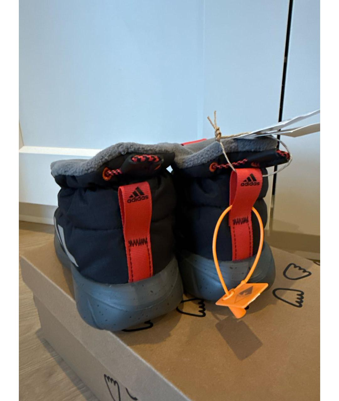 ADIDAS Черные текстильные ботинки, фото 4