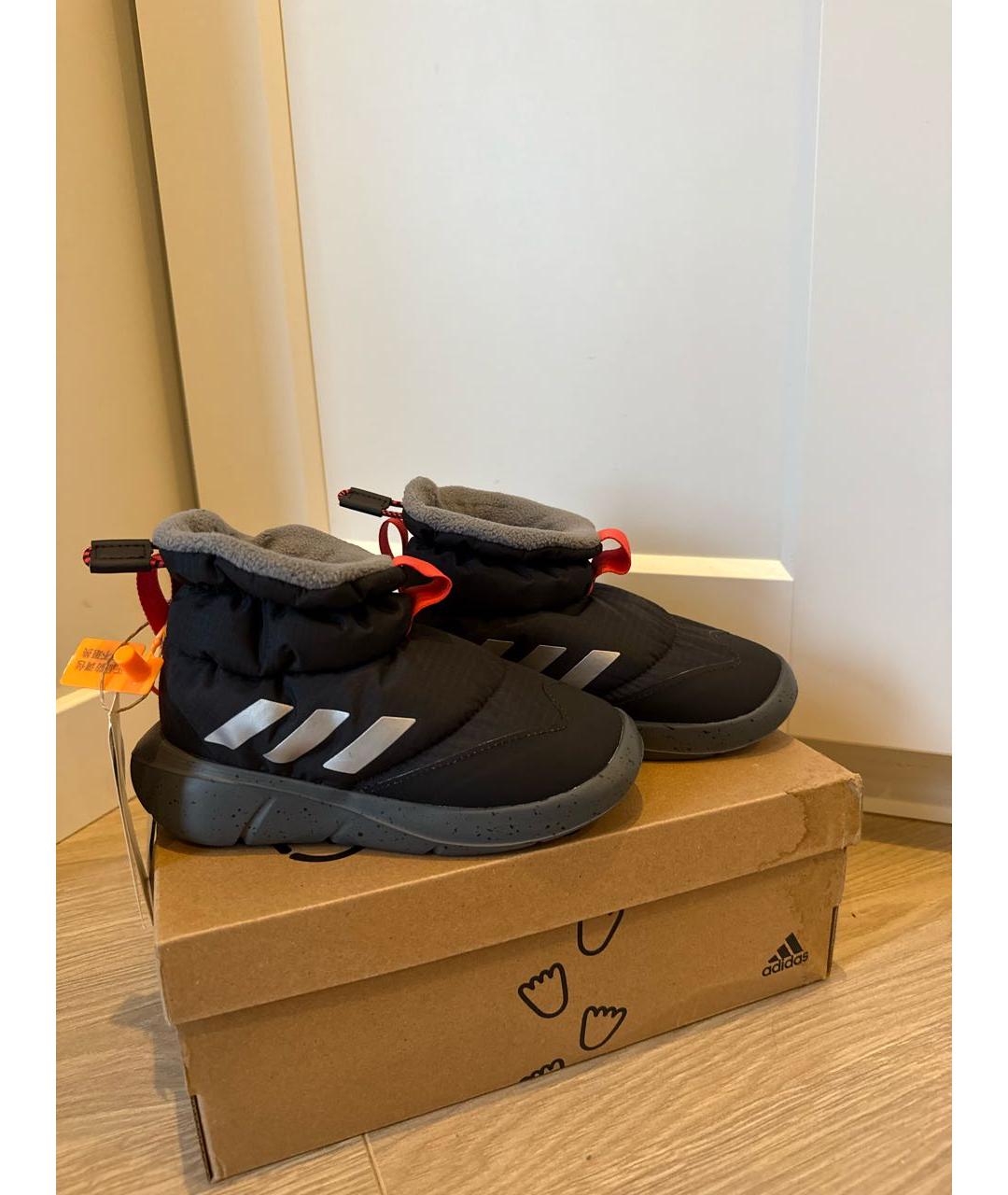 ADIDAS Черные текстильные ботинки, фото 5