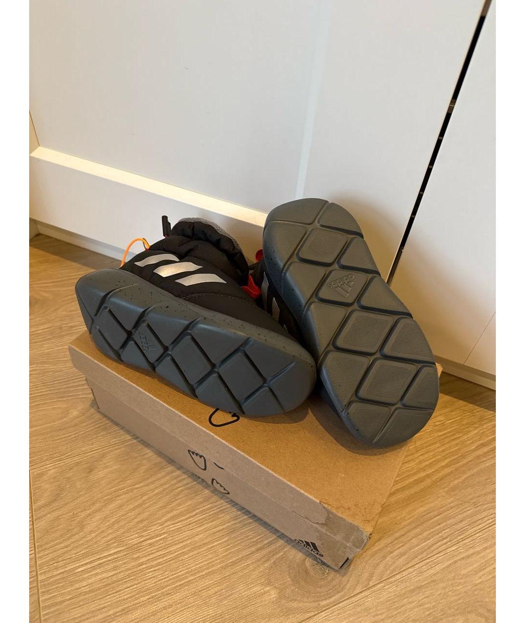 ADIDAS Черные текстильные ботинки, фото 3