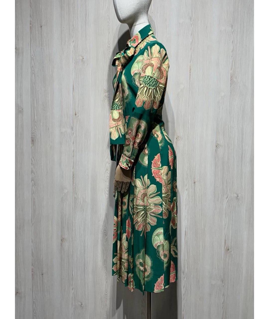 GUCCI Зеленые шелковое вечернее платье, фото 2