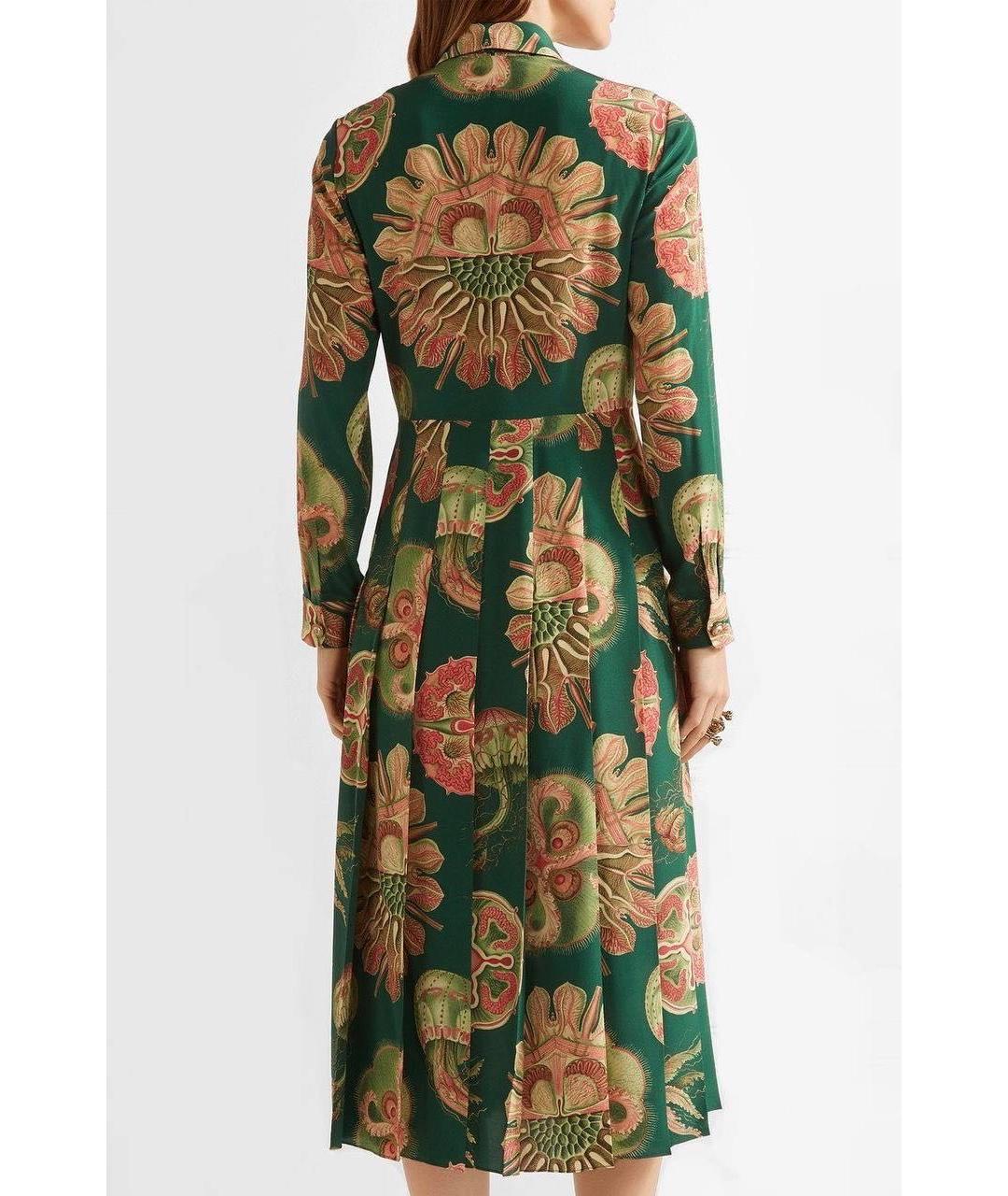 GUCCI Зеленые шелковое вечернее платье, фото 5