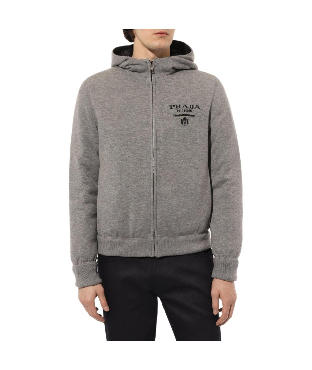 PRADA Серый пуховик, фото 3