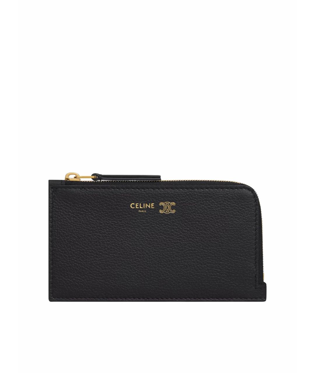 CELINE Черный кожаный кардхолдер, фото 1