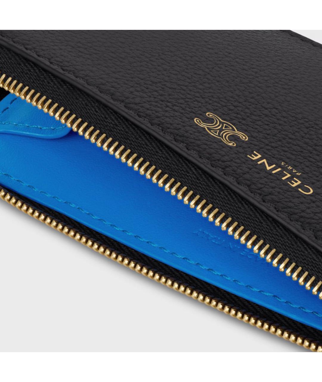 CELINE Черный кожаный кардхолдер, фото 3