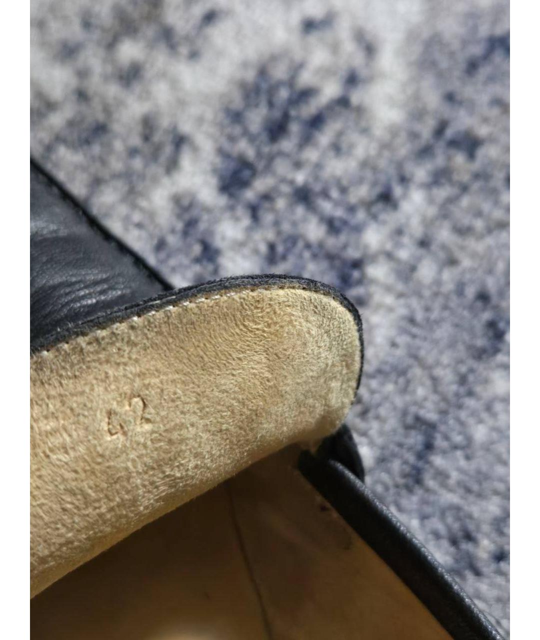 HERMES Черные кожаные лоферы, фото 4