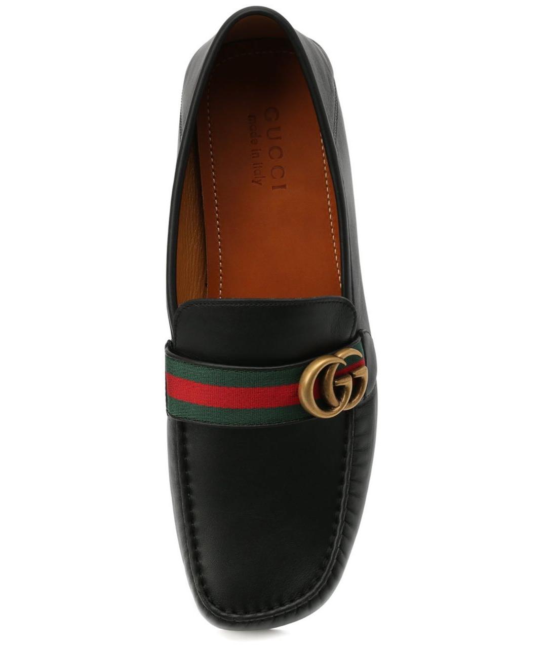 GUCCI Черные кожаные мокасины, фото 5