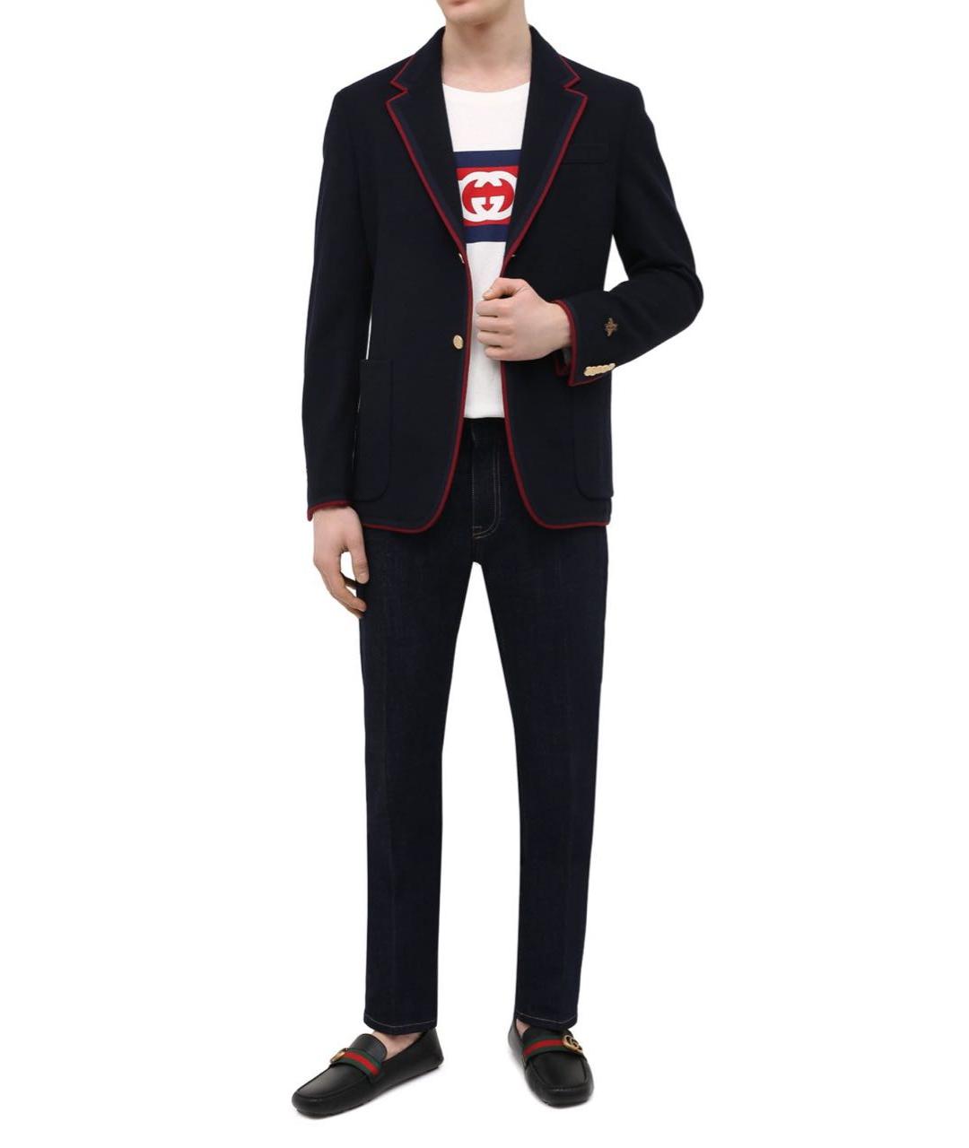 GUCCI Черные кожаные мокасины, фото 3