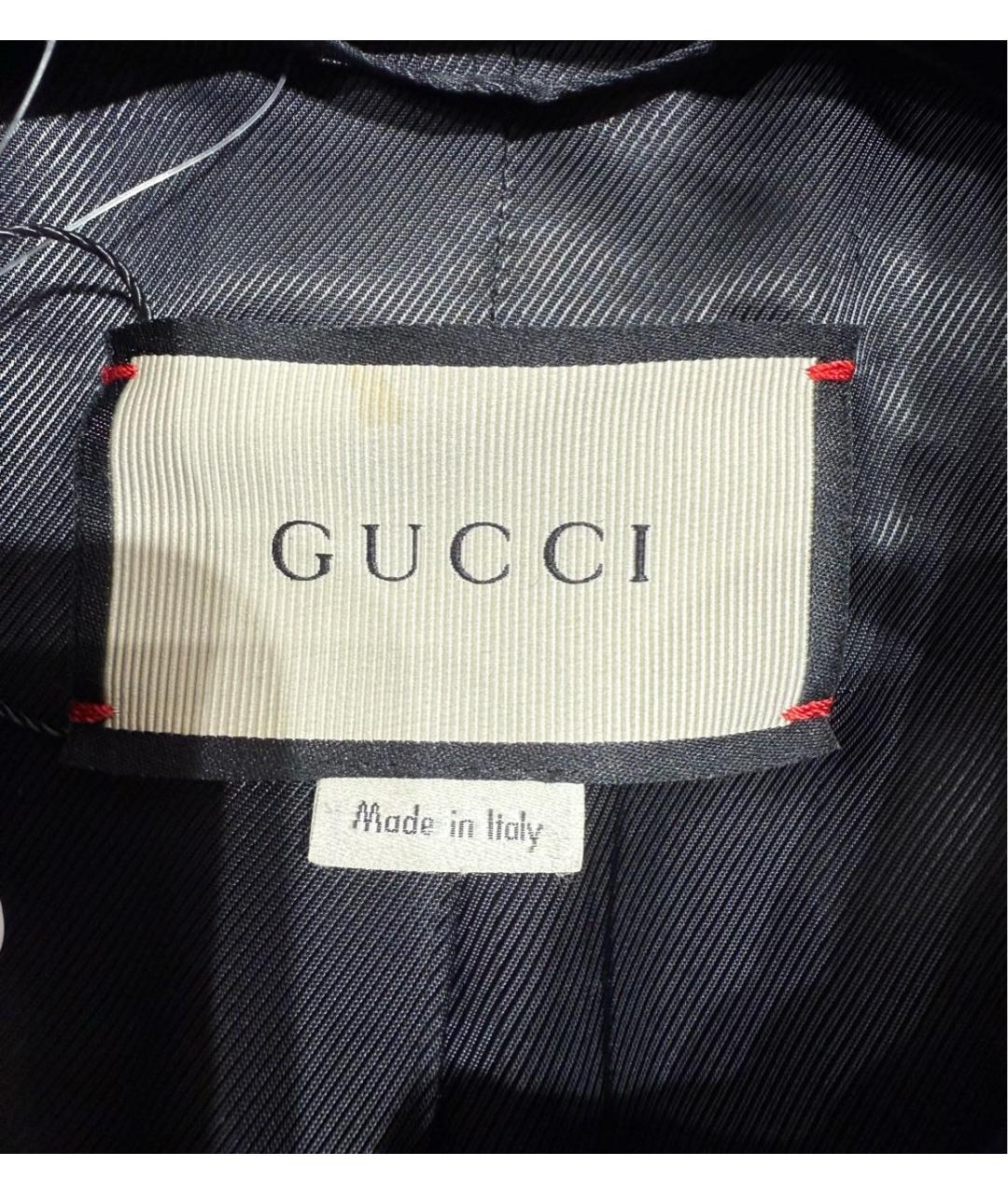 GUCCI Черное шерстяное пальто, фото 6