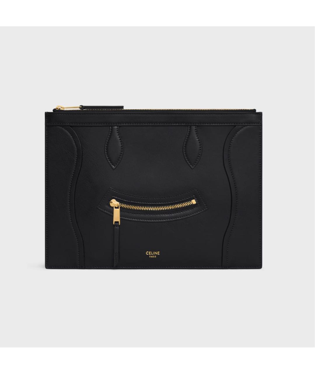 CELINE Черная кожаная косметичка, фото 4