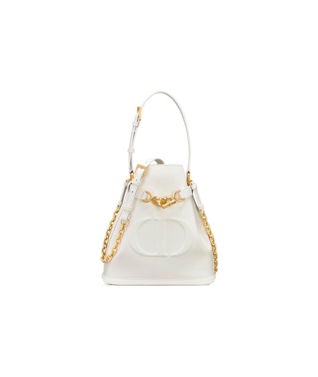 CHRISTIAN DIOR Белая кожаная сумка через плечо, фото 7