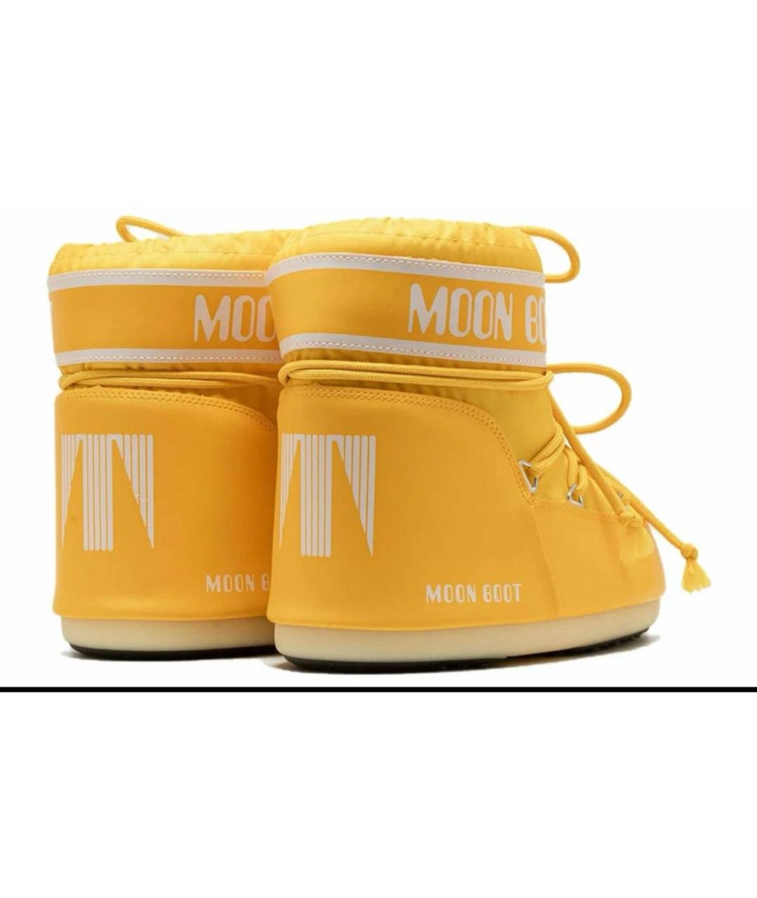 MOON BOOT Желтые текстильные ботинки, фото 4