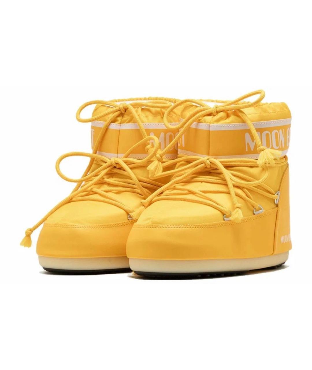 MOON BOOT Желтые текстильные ботинки, фото 2