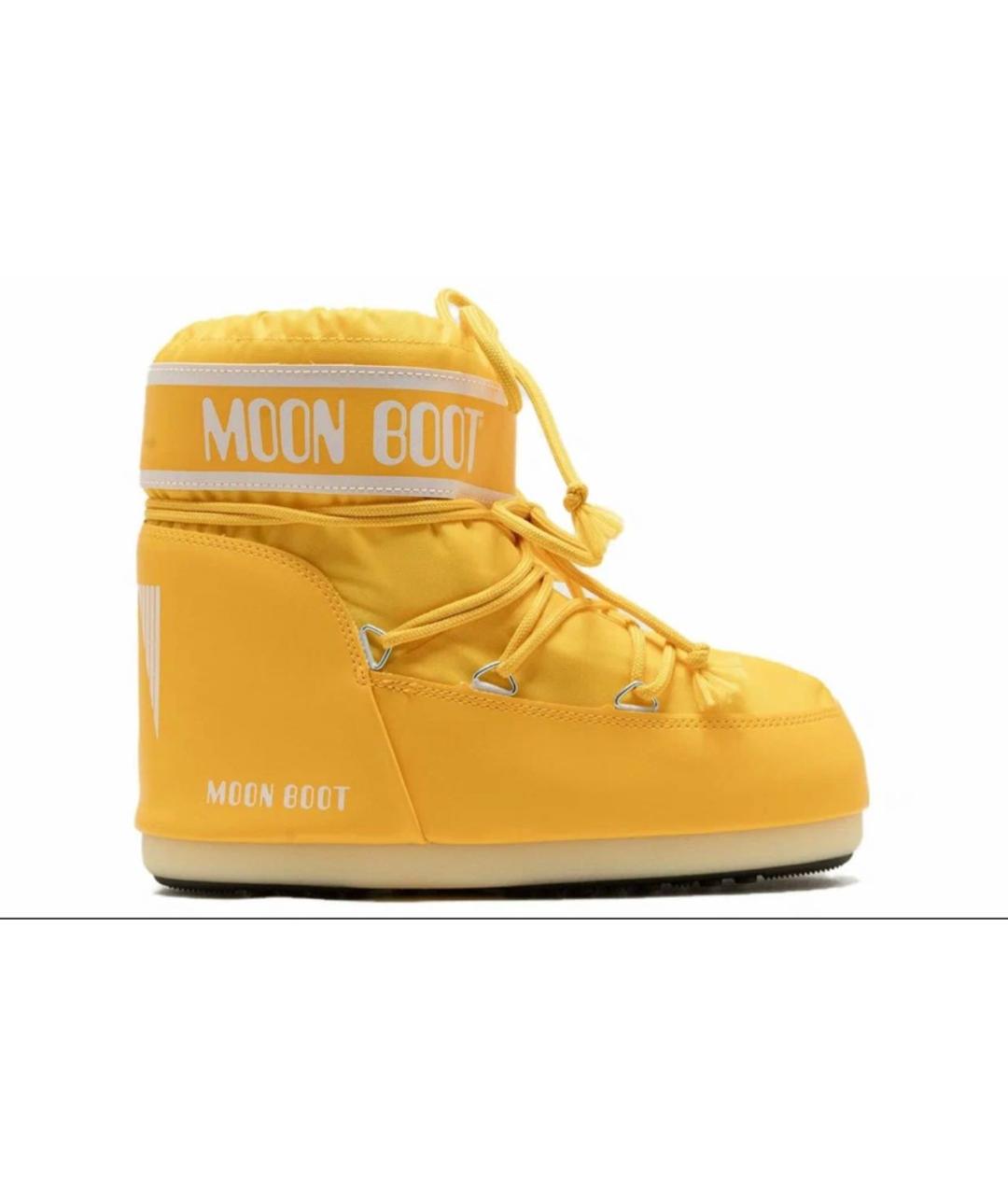 MOON BOOT Желтые текстильные ботинки, фото 5