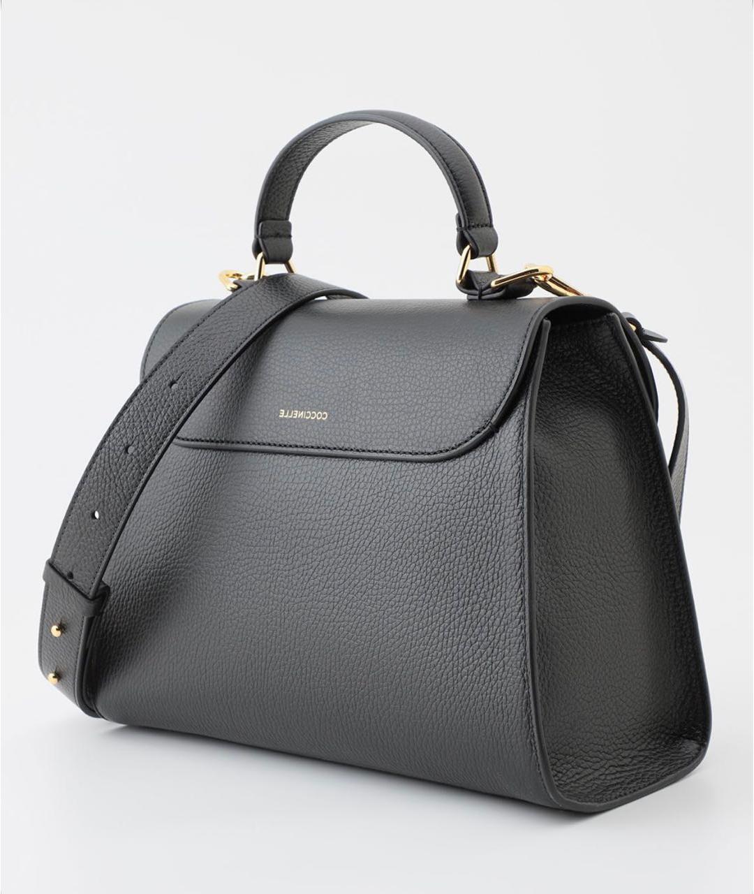 COCCINELLE Черная кожаная сумка через плечо, фото 3