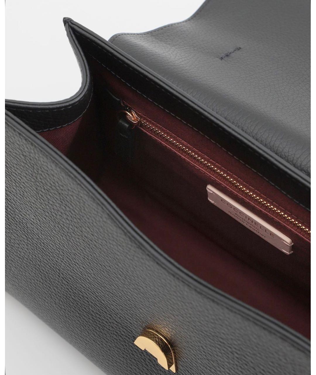 COCCINELLE Черная кожаная сумка через плечо, фото 4