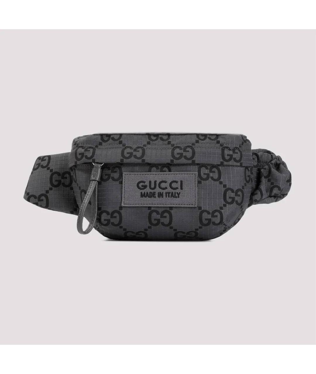 GUCCI Черная тканевая поясная сумка, фото 9