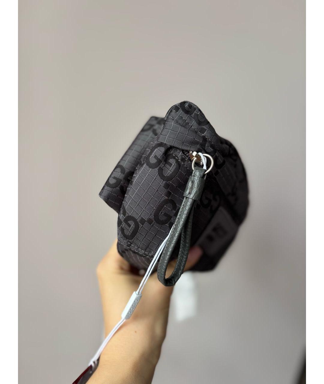 GUCCI Черная тканевая поясная сумка, фото 8