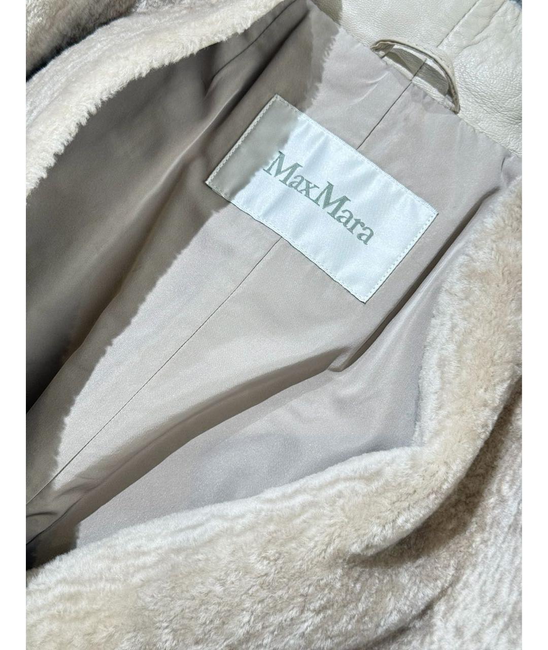 MAX MARA Бежевая шерстяная шуба, фото 3
