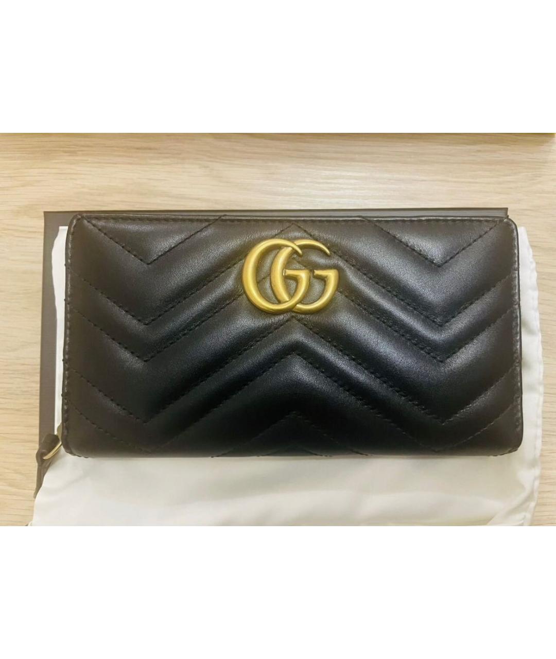 GUCCI Черный кожаный кошелек, фото 9