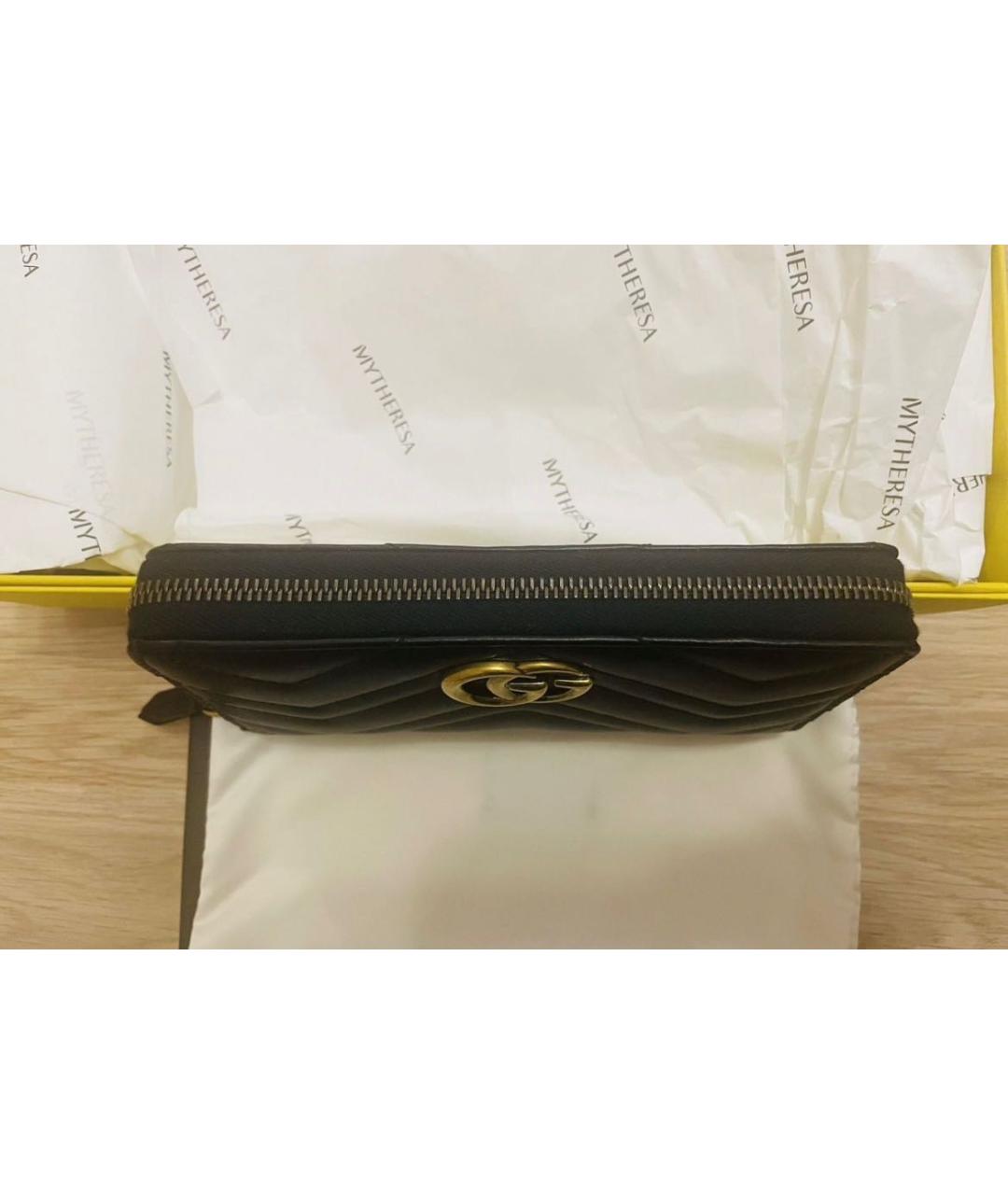 GUCCI Черный кожаный кошелек, фото 4