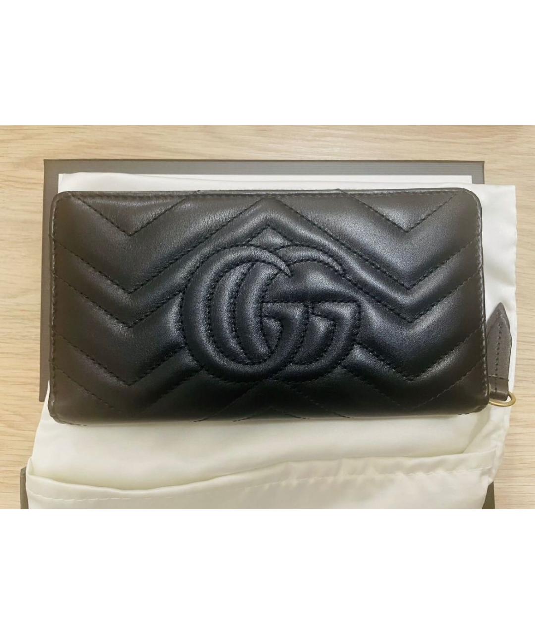 GUCCI Черный кожаный кошелек, фото 3