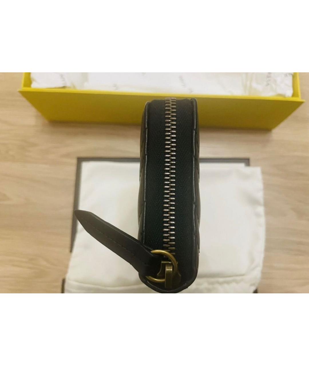 GUCCI Черный кожаный кошелек, фото 2