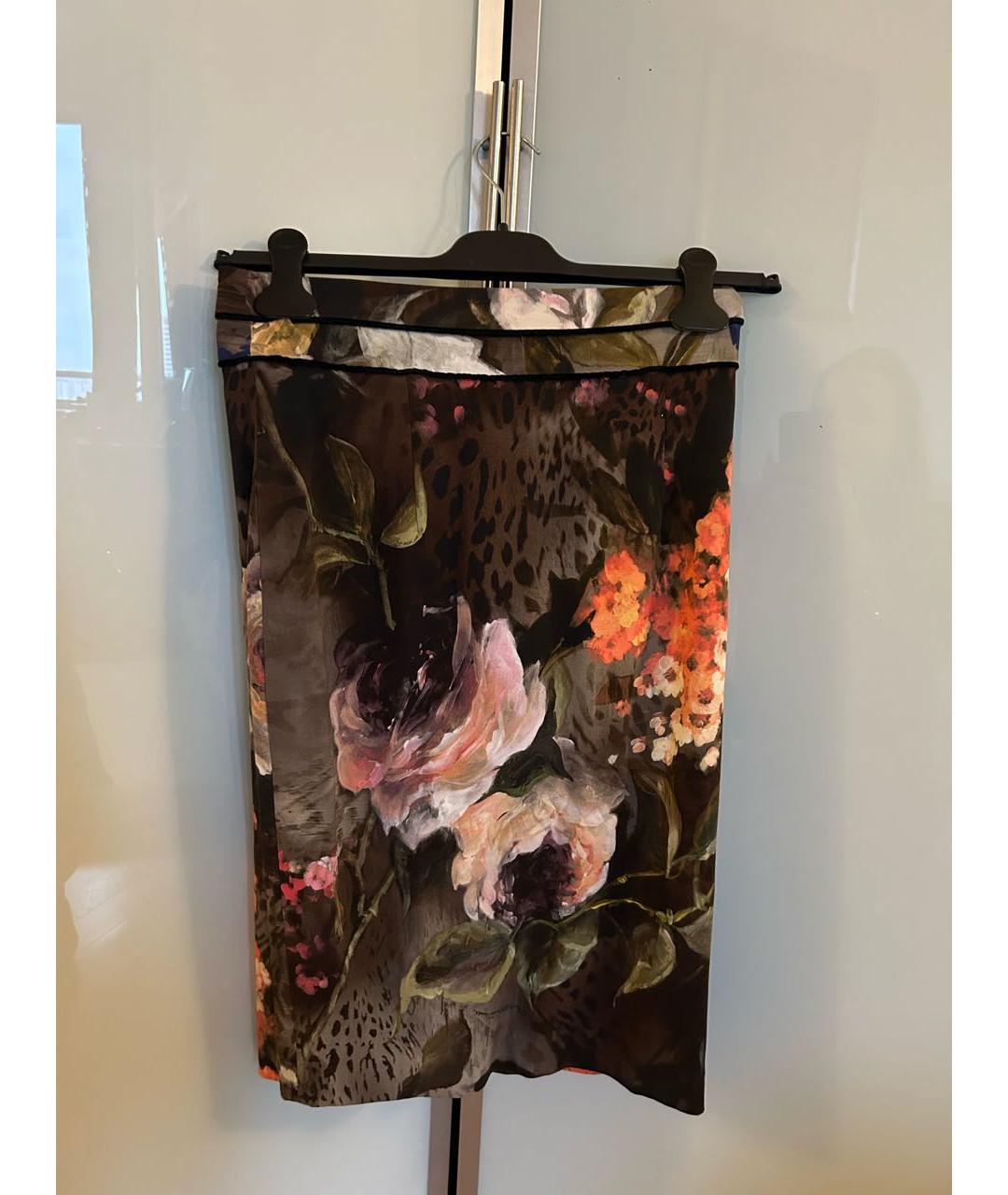 CAVALLI CLASS Мульти вискозная юбка миди, фото 6